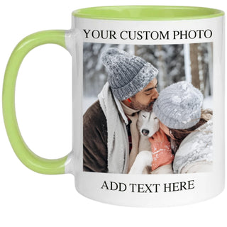 Custom Mug - Personalized Coffee Mug with Photo Text Logo | Taza Personalizada 11oz Both Sides Print | Custom Gifts for Men Women | Customized Picture Cup Dishwasher Safe