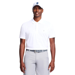 Izod Men's Performance Golf Grid Short Sleeve Stretch Polo Shirt