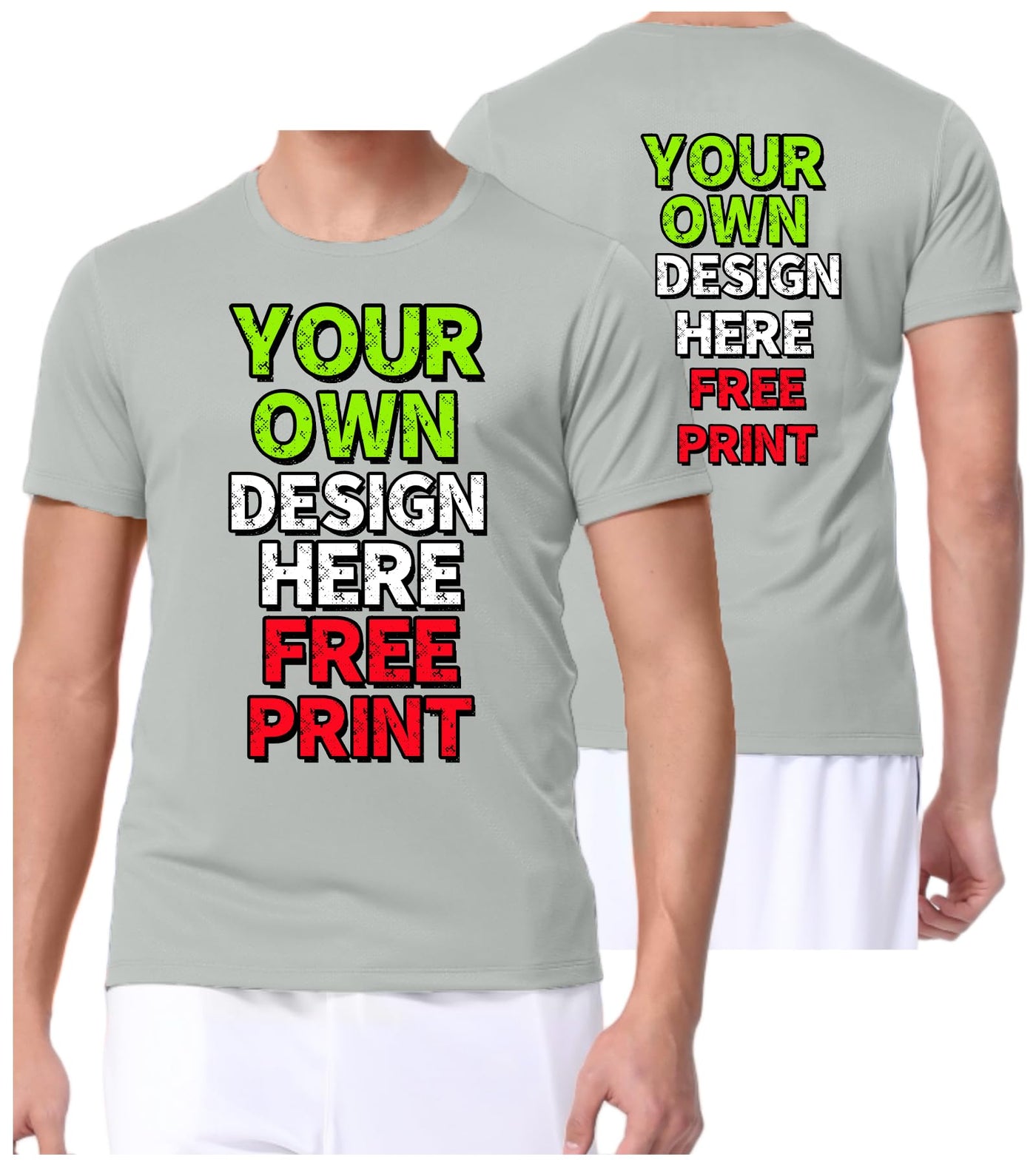Custom T-Shirts for Men Women Design Your Own Shirt with Text Image Personalized Tee Printed Front/Back