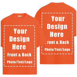 Custom T Shirts Front Back for Men Women Personalized T-Shirt Add Your Own Design with Image Text Logo Tee Tops