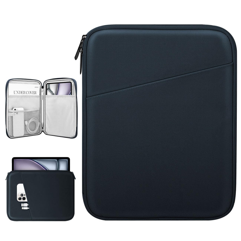Dadanism 9-11" Tablet Sleeve Bag Carrying Case for iPad (A16) 11th Gen 11", iPad 10th Gen 10.9" Air 5/4, iPad Air M4/Pro 11", iPad 9/8/7th, Galaxy Tab A11+ Plus 11", Remarkable 2 10.3", Black