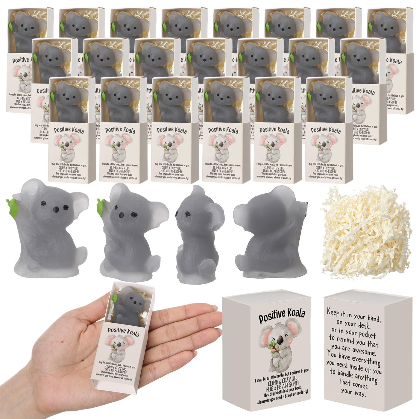 Wettarn 75 Sets Appreciation Gifts Cute Stress Balls with Support Boxes Bulk Party Favors for Employee Coworker Team Group Stuffers Office Prizes Positive Desk Decor
