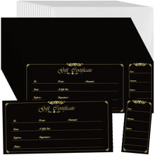 Nuanchu 100 Sets Gift Certificates for Business Christmas Blank Gift Certificate Cards Vouchers Coupon Card with 100 Envelopes for Salon Spa Restaurants Birthday, 4.7 x 2.4 in (Wood Color,Classic)