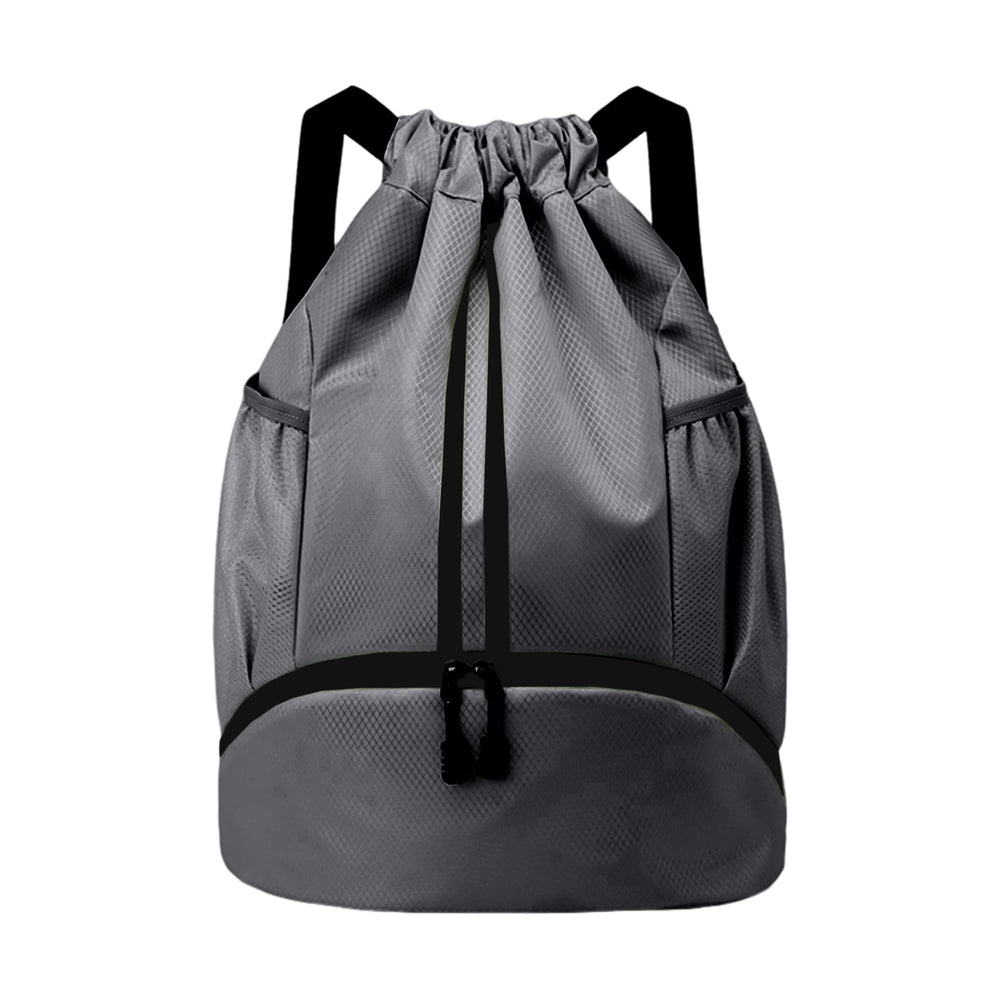 JELUTAR Drawstring Backpack Gym Bag with Shoes Compartment for Soccer, Basketball, Swim, Water-Resistant String Backpack Beach Cinch for Women Men