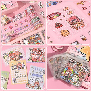 Girls DIY Diary 185 Pcs Diary Set,Toys for Ages 8-13,DIY Stationery Set, Thin Stickers and Little Daily Supplies Birthday Gifts for Girls Fun, Cute Art & Crafts Scrapbook Kits,Purple