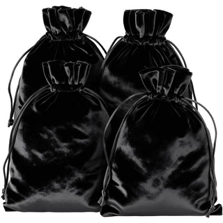 HRX Package Soft Velvet Gift Bags, 5.1x7.8 inch Velvet Drawstring Pouches for Tarot Rune Jewelry Crystal 4 Pack