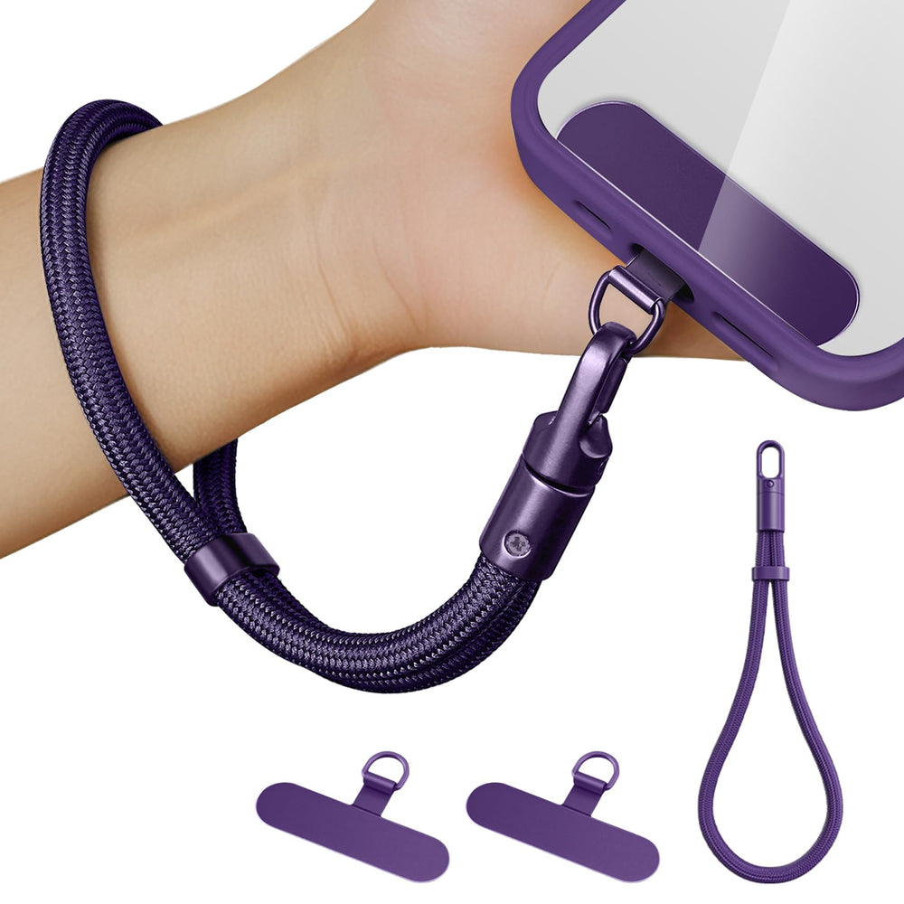 Anti Theft Phone Wrist Strap With 2 Metal Tether Tabs，Adjustable Wristlet & Hand Cell Phone Lanyard for Women and Men