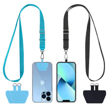 CACOE Phone Lanyard 2 Pack-2× Adjustable Neck Strap,2× Phone Patches,Universal Cell Phone Multifuctional Patch Lanyards Compatible with Most Smartphones(Black+Gray)