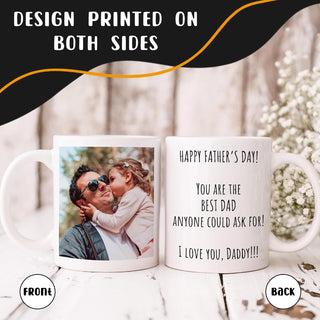 Personalized Coffee Mug, Custom Picture Text or Logo Ceramic Mug, Customized Gift for Men & Women, Taza Personalizada with Photo and Words, Customizable 11 Oz Tea Cup | White
