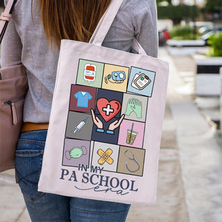 WCGXKO Medical Training Gift In My PASchool Era Tote Bag for Physician Assistant Student
