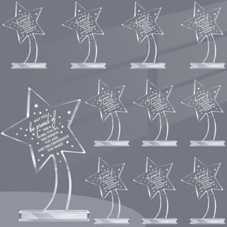 Bucherry 10 Pcs Employee Appreciation Awards for Coworker Acrylic Thank You Trophy May You Be Proud of The Work You Do Sign Prizes Retirement Goodbye Farewell Gift for Women Men(Stylish)