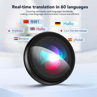 ZNP Digital Badge AI Companion, Wearable Translation Translator with HD Touchscreen, Real-Time Interactive Reactions, Bluetooth 6.0 Portable Pin for Travel Business & Life(Magnetic Back)