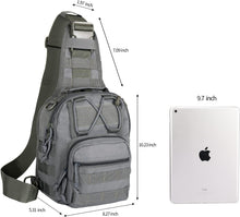 BOMTURN Tactical Backpack-1000D Waterproof Military Backpack/Laser-Cut/CCW Bags Sling Bag Tactical Satchel Shoulder Bag Men