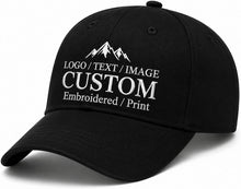 Bulk Custom Baseball Cap Personalized Hats Embroidered Hat with Your Text Logo Photo for Men Women Classic Duckbill Caps