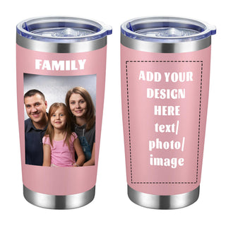 MEWAY Personalized Custom 12oz Wine Tumbler with Lid, Insulated Double Wall Vacuum Travel Tumbler Gifts with Text Photo Logo (Blue, 1pack)