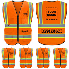 BeautyWill Custom Safety Vest Logo Class 2 High Visibility Reflevtive Vest Outdoor Protective Workwear