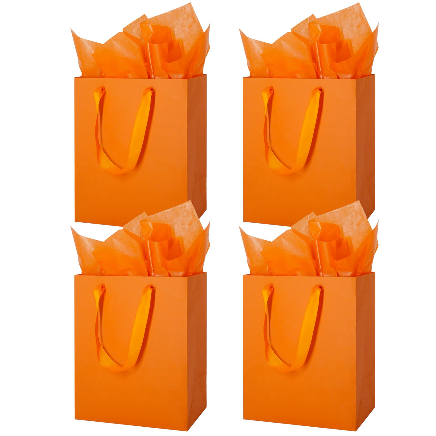 MOXARYSU 8 Pcs Medium Gift Bags With Handles: 8x5x10 Rainbow Colour Gift Bags Kraft Paper Party Favor Bags With 16 Tissues For Party,Birthday,Baby Shower,Wedding（8 Colors）
