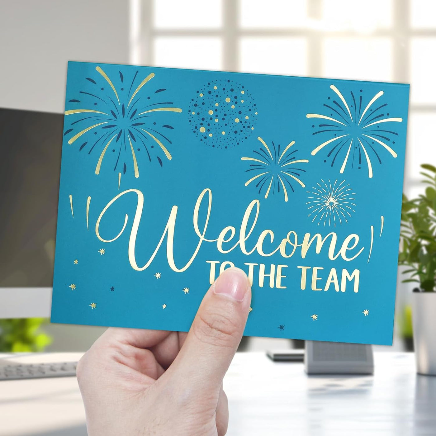 Fancy Land Welcome to the Team Cards 24 Pack Gold Foil Work Cards with Envelopes New Employees Welcome Cards
