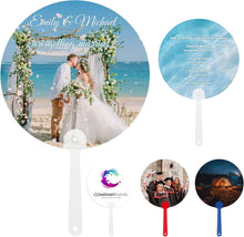 Custom Hand Fans Bulk 10–5000 PCS, Personalized Fans with Photo, Logo or Text, Promotional Hand Fans for Business, Trade Shows, Weddings, Events, Schools & Fundraisers