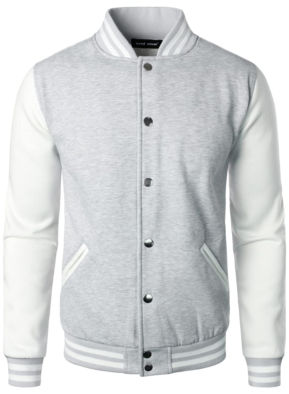 HOOD CREW Man’s Varsity Baseball Jacket Cotton Blend Letterman Jackets