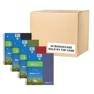 ROARING SPRING Environotes College Ruled Spiral Notebook, 1 Subject Recycled School Notebook with Storage Pocket, 11" x 9", 80 Perforated Sheets 20 lb Paper, 3 Hole Punched, Made in USA