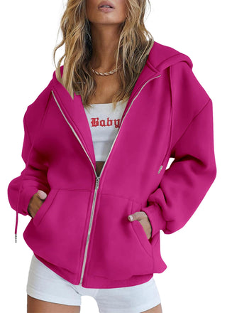 PRETTYGARDEN Women's 2026 Spring Zip Up Y2K Hoodies Casual Long Sleeve Sweatshirts Fall Winter Track Jackets with Pockets