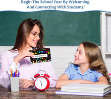 Welcome Back to School Postcards for Students - 30PCS Personalized Nmae Welcome to Our Class Teacher Postcards for Kids Kindergarten Preschool Elementary School Gifts Supplies