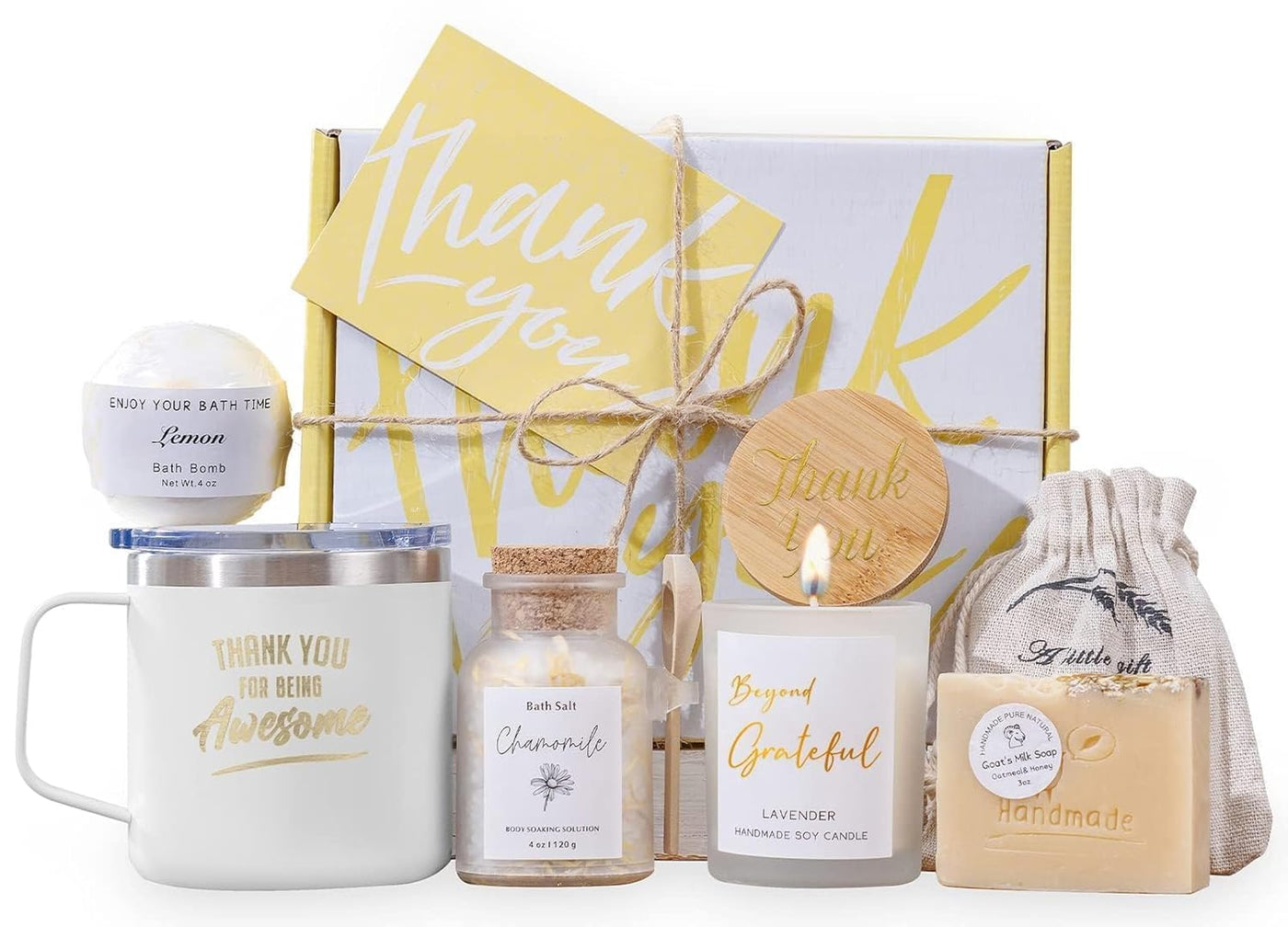 Thank You Gifts for Women Spa Thoughtful Unique Office Gift for Coworkers Nurse Friends Men Boss Employee Secretary Hostess Teacher Mom Principal Appreciation Gift Boxes Coffee Mug Holiday Gift Basket