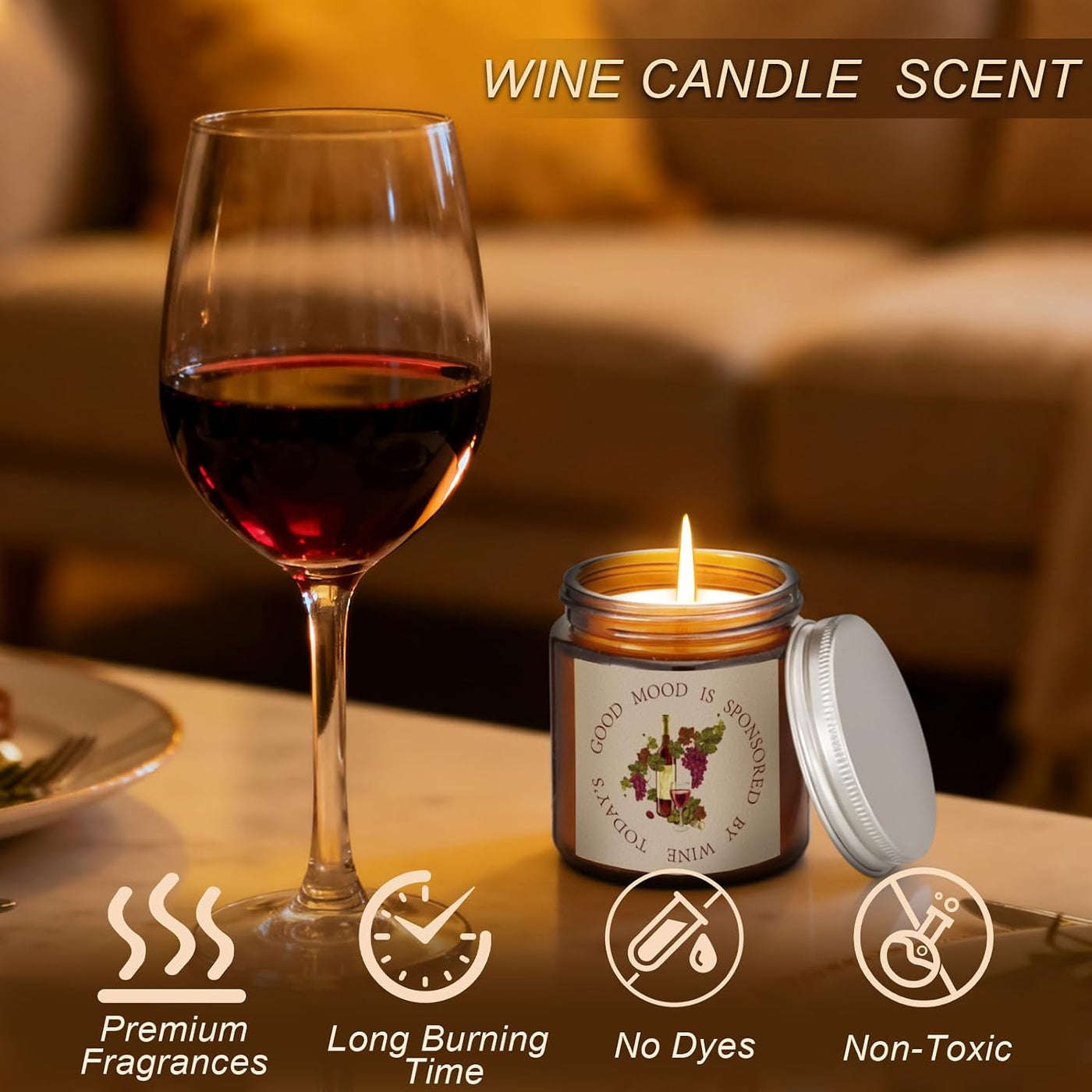 Sieral 7 Pack Wine Gifts Baskets for Women Include Stainless Steel Tumbler Scented Candle Kitchen Towel Crew Sock Makeup Bag Raffia Box Birthday Gift for Wine Lover Friend Sister Wife Mother Coworker