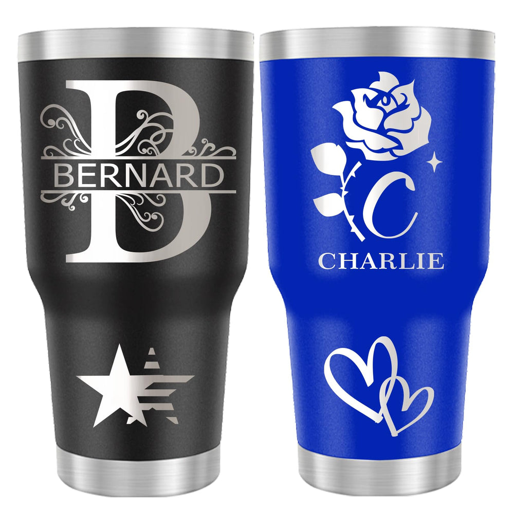 Personalized 40 oz Tumbler with Handle and Straw, Custom Tumbler with Picture, Logo, Text, Stainless Steel Travel Coffee Mug Cup, Personalized Gifts For Women Men Birthday Mother's Day Father's Day