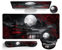 LIMKRIAN Desk Mat Set, Large Gaming Mouse Pad with Wrist Rest, Ergonomic Mouse Pad Keyboard Mat Wrist Support, Cup Coaster, Home Office Desk Accessories Decor Supplies, Funny Black Cat
