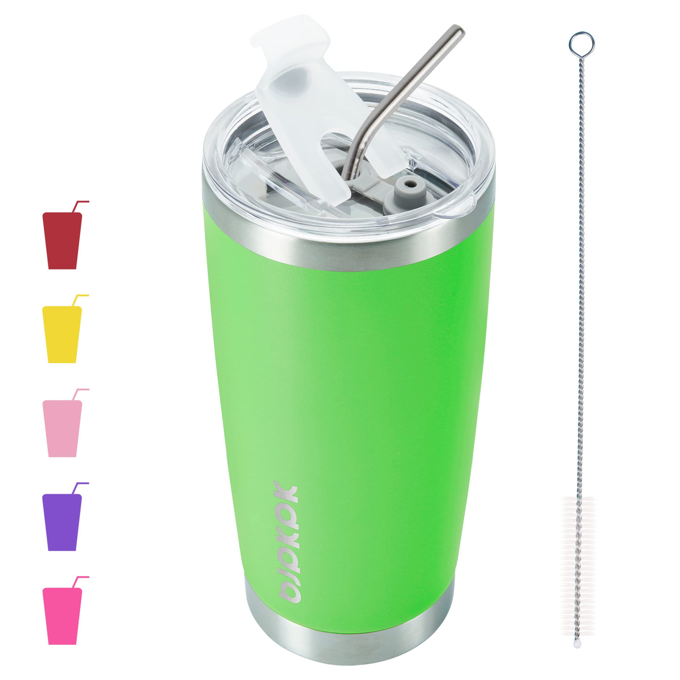 BJPKPK 30oz Stainless Steel Tumbler Color Block Insulated Tumblers Cup with Lid and Straw, Double Walled Travel Coffee Mug,Mint