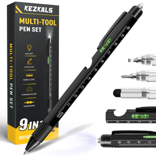 KEZKALS Fathers Day Mens Gifts for Husband Dad, 9 in 1 Multitool Pen Gifts for Men, Fathers Day Gift from Daughter Wife Son, Anniversary Birthday Gifts for Men, Dad Gifts for Grandpa Him, Gadgets Tool