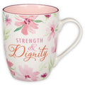White & Pink Floral/Strength & Dignity