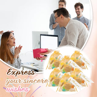 Yinkin 72 Pcs Employee Appreciation Gifts Bulk Staff Thank You Gifts Organza Bags with Cards for Coworkers Graduation Favors