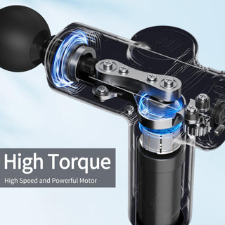 LEERCON Massage Gun Deep Tissue, Silent Motor and Portable Massage Gun with 4 Interchangeable Heads for Deep Muscle Relief and Relaxation, Relax Gift
