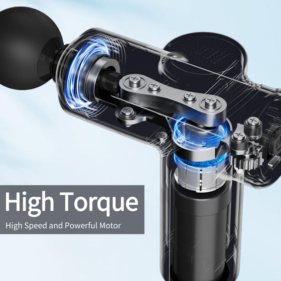 LEERCON Massage Gun Deep Tissue, Silent Motor and Portable Massage Gun with 4 Interchangeable Heads for Deep Muscle Relief and Relaxation, Relax Gift - hover image