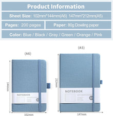 Personalized Notebook and Pen, Custom Notebooks Cover with Logo/Text/Image, Customizable A5 & A6 Leather Notebook, Lined Journals Present for Business Students Teacher (200 Lined Pages)