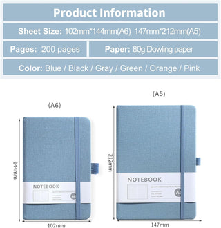 Personalized Notebook and Pen, Custom Notebooks Cover with Logo/Text/Image, Customizable A5 & A6 Leather Notebook, Lined Journals Present for Business Students Teacher (200 Lined Pages)