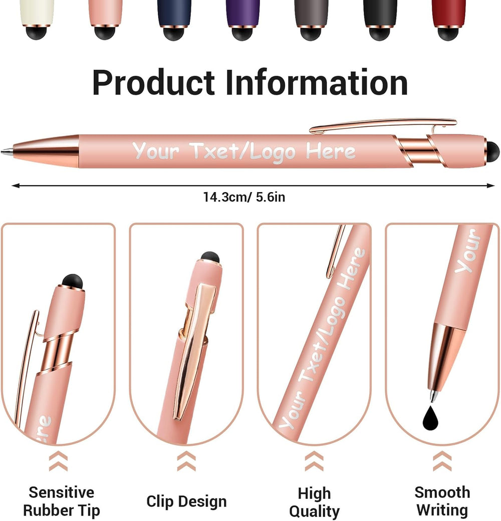 Personalized Notebook and Pen, Custom Notebooks Cover with Logo/Text/Image, Customizable A5 & A6 Leather Notebook, Lined Journals Present for Business Students Teacher (200 Lined Pages)
