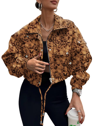 UEAL Womens Cropped Bomber Jacket 2026 Trendy Zip Up Lightweight Utility Anorak Coat With Pockets