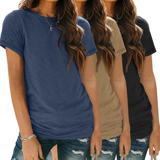 SUNBS Womens 3 Pack T-Shirts Short Sleeve Summer Tops Fashion Basic Tees Comfy Casual Vacation Outfits Workout Clothes 2026