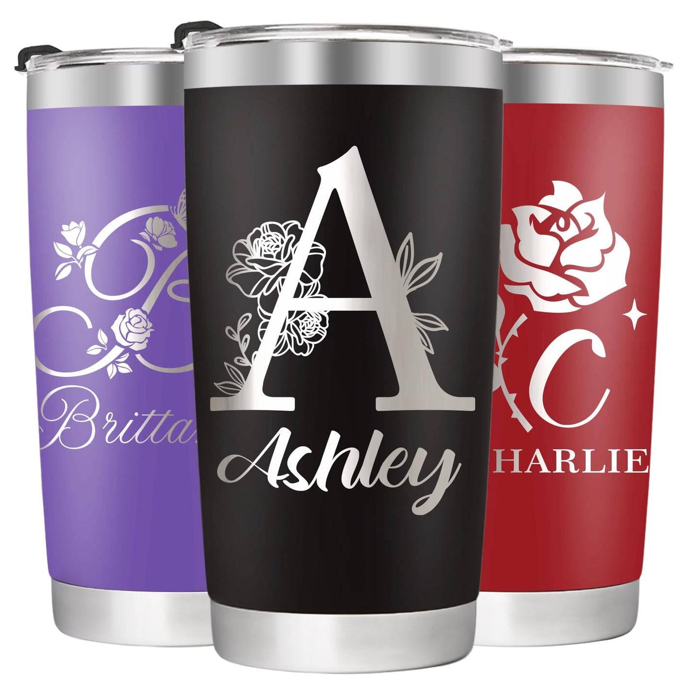 Personalized 40 oz Tumbler with Handle and Straw, Custom Tumbler with Picture, Logo, Text, Stainless Steel Travel Coffee Mug Cup, Personalized Gifts For Women Men Birthday Mother's Day Father's Day
