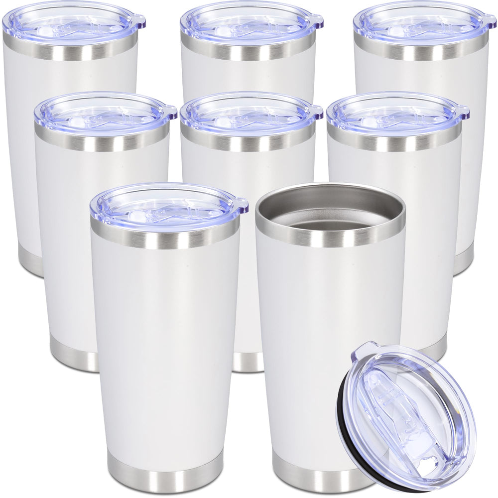 20oz Tumbler Stainless Steel Tumbler Cup with Lid Vacuum Insulated Double Wall Travel Mug, Durable Powder Coated Travel Coffee Tumbler Mug for Hot & Cold Drinks, Purple,1 Pack