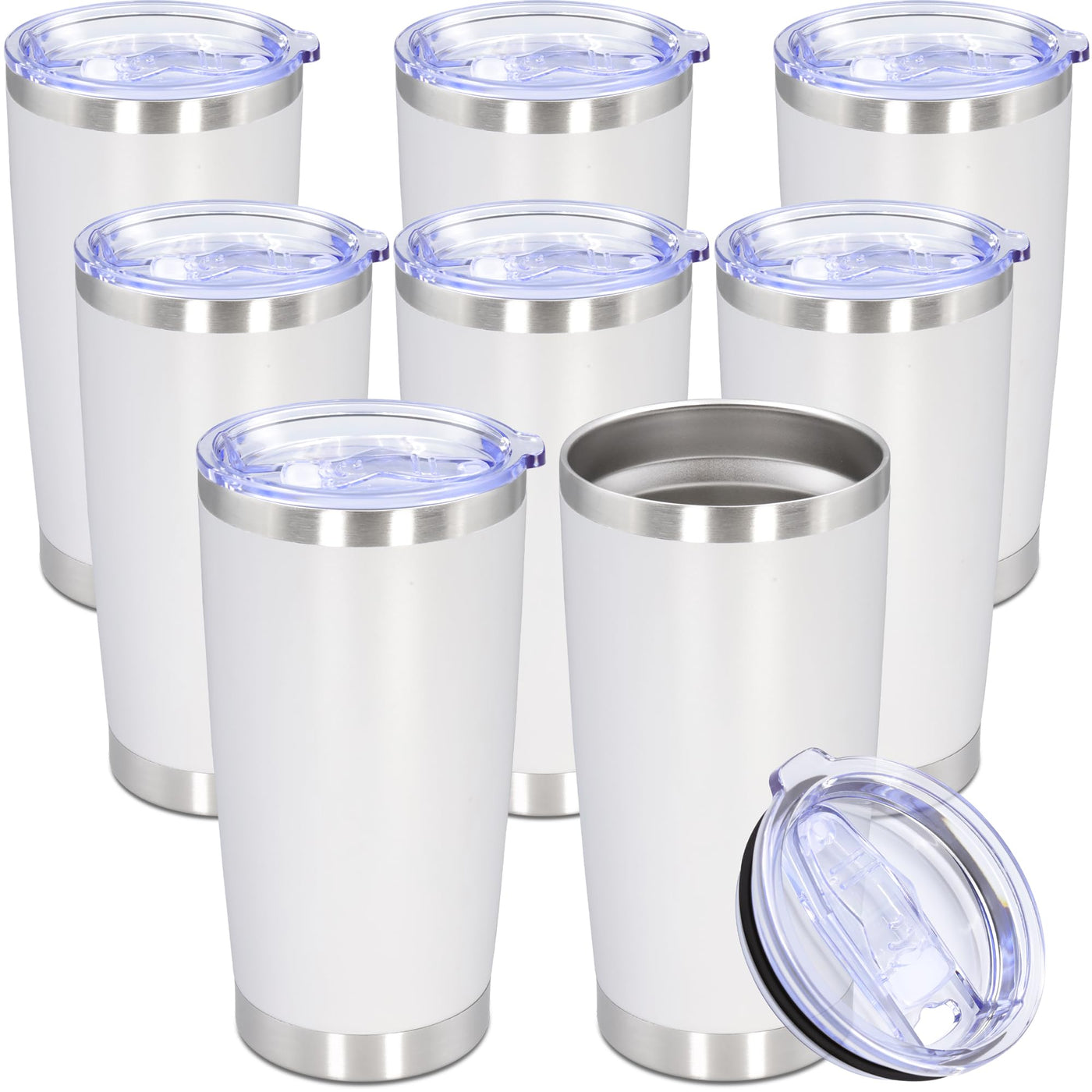20oz Tumbler Stainless Steel Tumbler Cup with Lid Vacuum Insulated Double Wall Travel Mug, Durable Powder Coated Travel Coffee Tumbler Mug for Hot & Cold Drinks, Purple,1 Pack