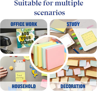 Bulk Personalized Sticky Notes 3x3 Custom Logo Text Notepads, 50 Sheets per Pad, 2-100 Pack Branded Memo Pads for Business Marketing Office School