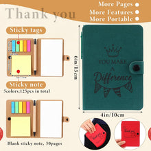 Resurhang 36 Pack Appreciation Gifts Bulk Inspirational Spiral Notebook with Sticky Note Pen, Note Pads Motivational Journals Thank You Gifts for Employee Volunteer Teacher Nurse Team (Pattern)