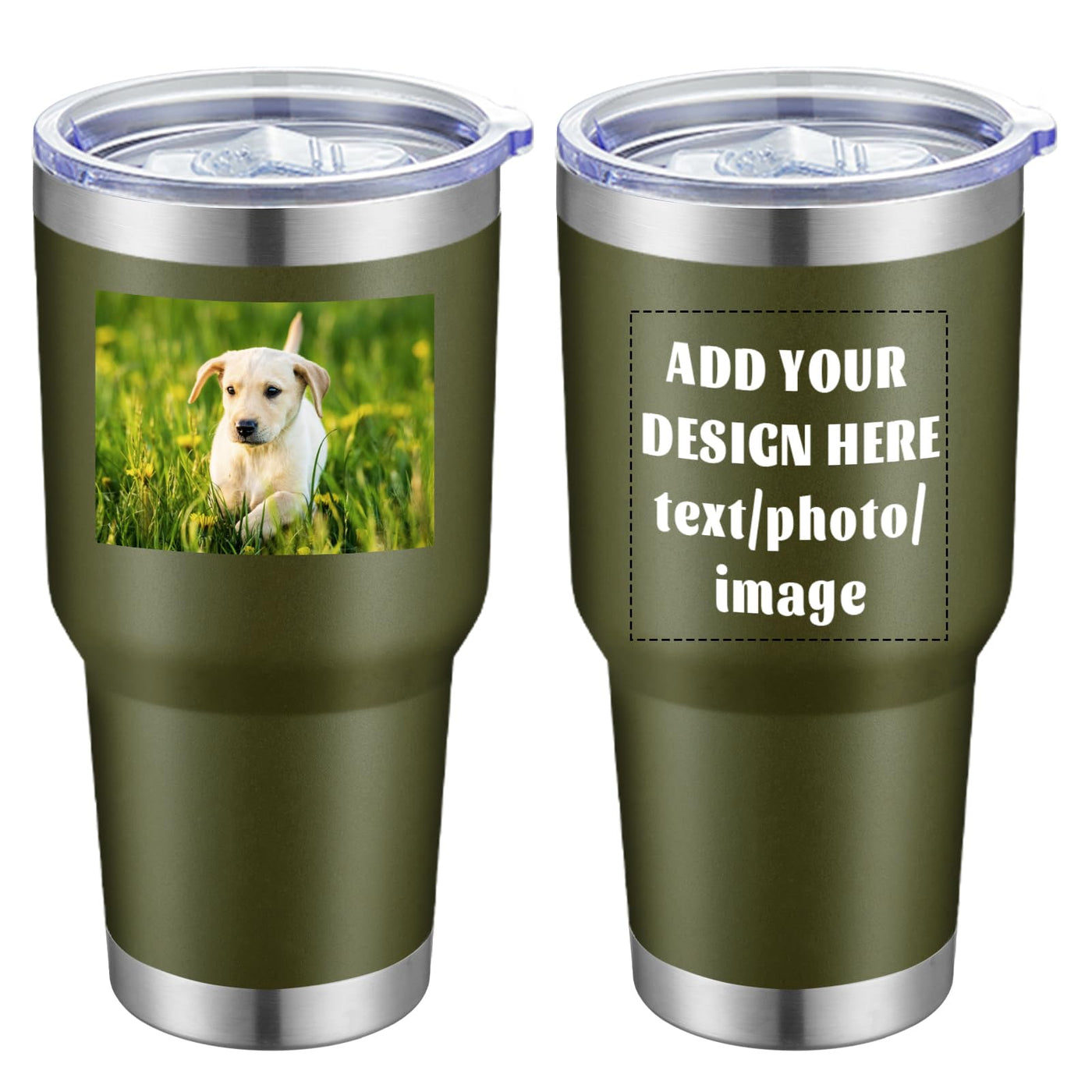 MEWAY Personalized Custom 12oz Wine Tumbler with Lid, Insulated Double Wall Vacuum Travel Tumbler Gifts with Text Photo Logo (Blue, 1pack)