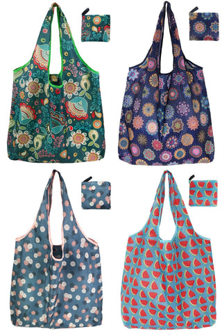 Reusable Grocery Bags, 6 Pack 50Lbs Foldable Fashion Washable Shopping Bags, Large Boho Tote Bags For Groceries, Bulk Market Cloth Storage Bags, Utility Aesthetic Personalized Gifts For Women