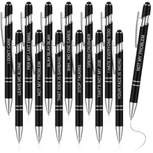 Zonon 12 Pcs Inspirational Pens Gift Set Funny Ballpoint Pen with Stylus Tip Motivational Graduation Gifts Bulk for Teacher Coworkers Nurse School Office Supplies(Morandi,Boss Lady)